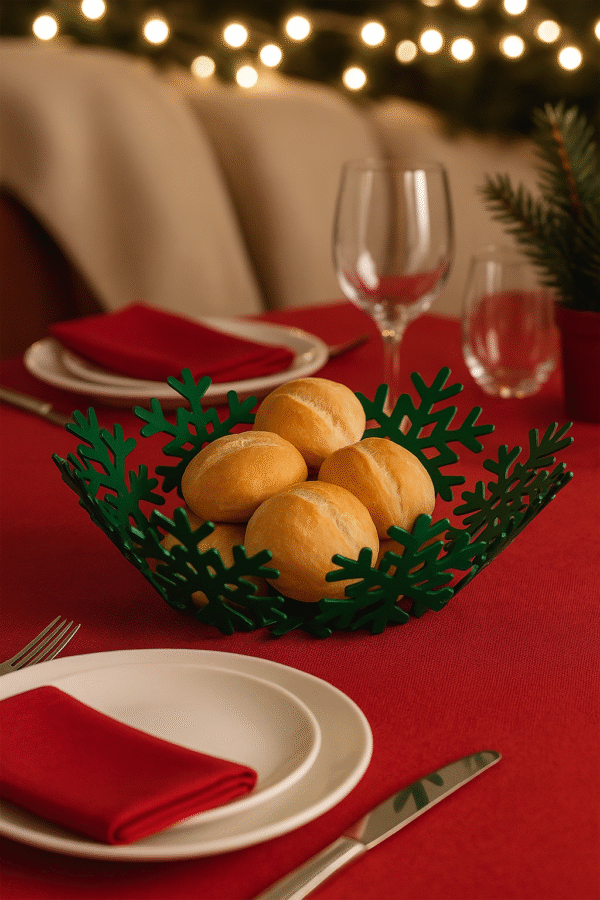 Panera Navideña Copo De Nieve